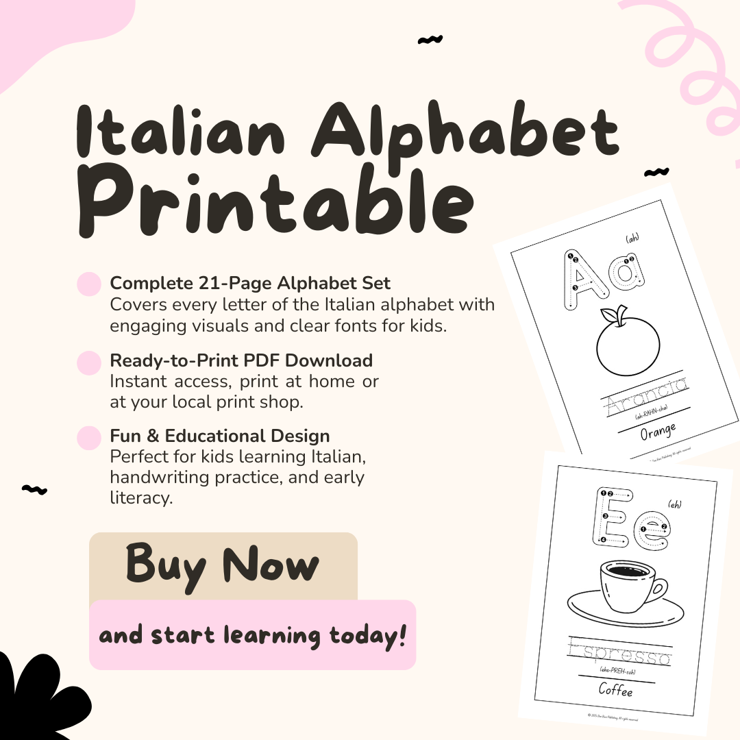 Italian Alphabet Printable